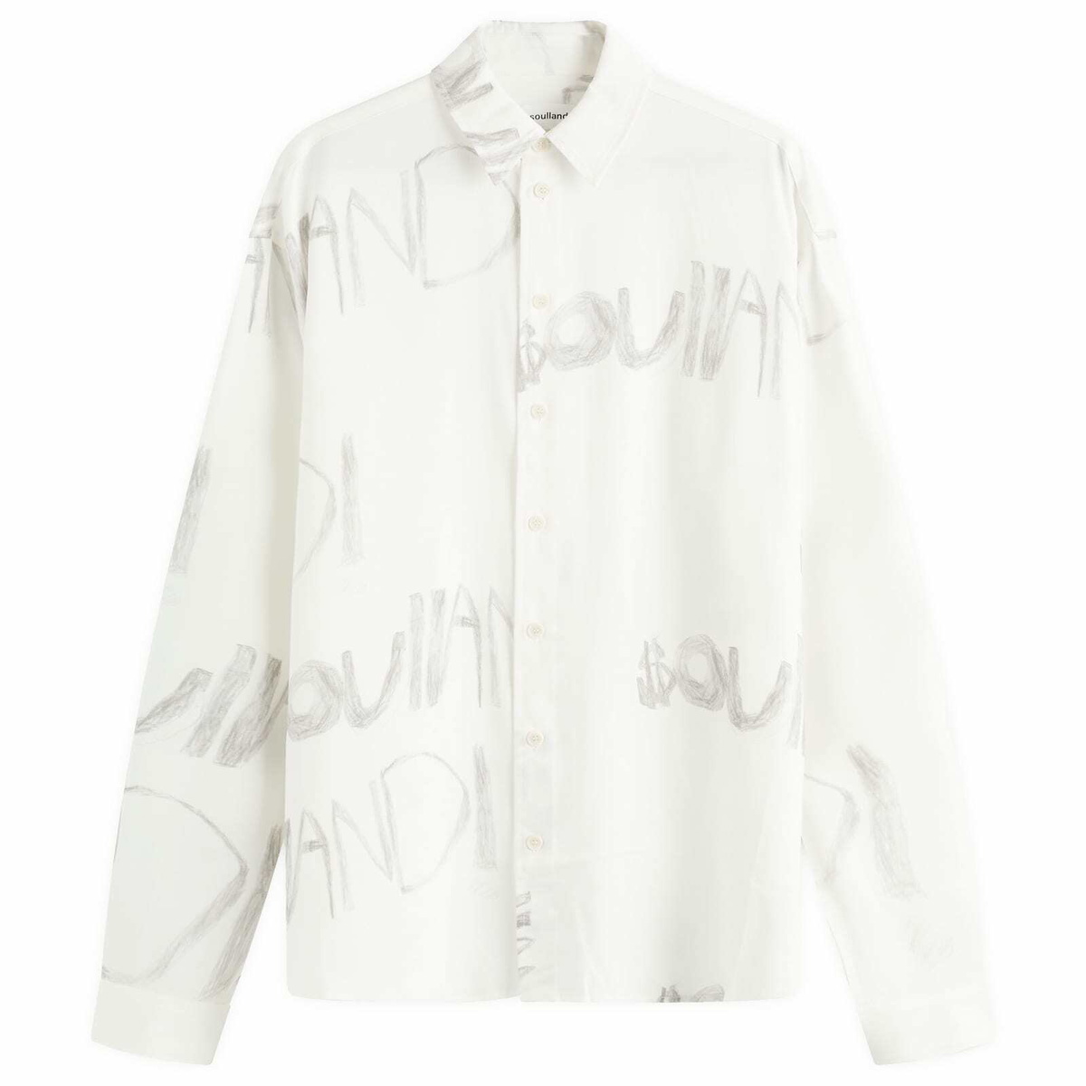 Soulland Men's Damon Shirt in White Aop