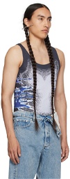 Y/Project Black Whisker Print Tank Top