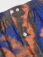 Anonymous ism - Tie-Dyed Cotton Boxer Shorts - Blue