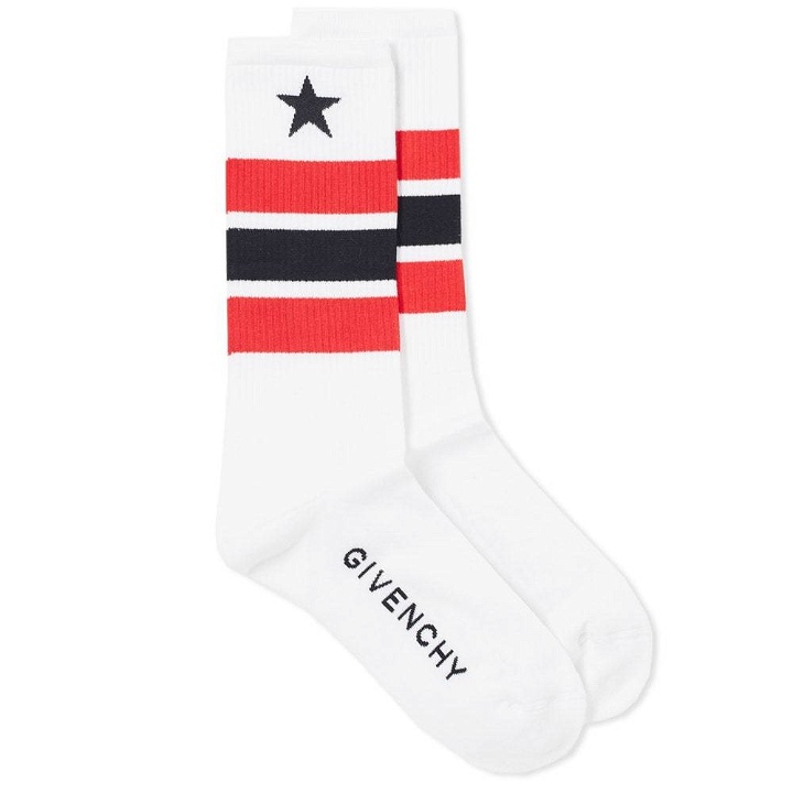 Photo: Givenchy Short Star Sports Sock White