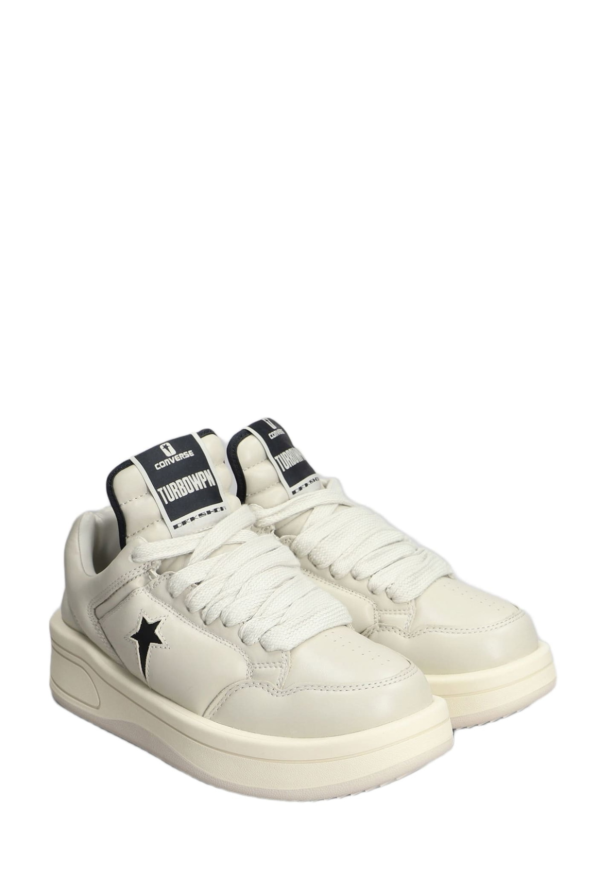 DRKSHDW Turbowpn Ox Sneakers In Grey Leather