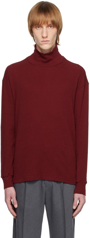 Photo: UNDERCOVER Red Cotton Turtleneck