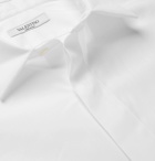 Valentino - Slim-Fit Logo-Print Cotton-Poplin Shirt - White