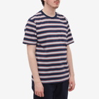 Beams Plus Men's Multi Stripe Pocket T-Shirt in Sax