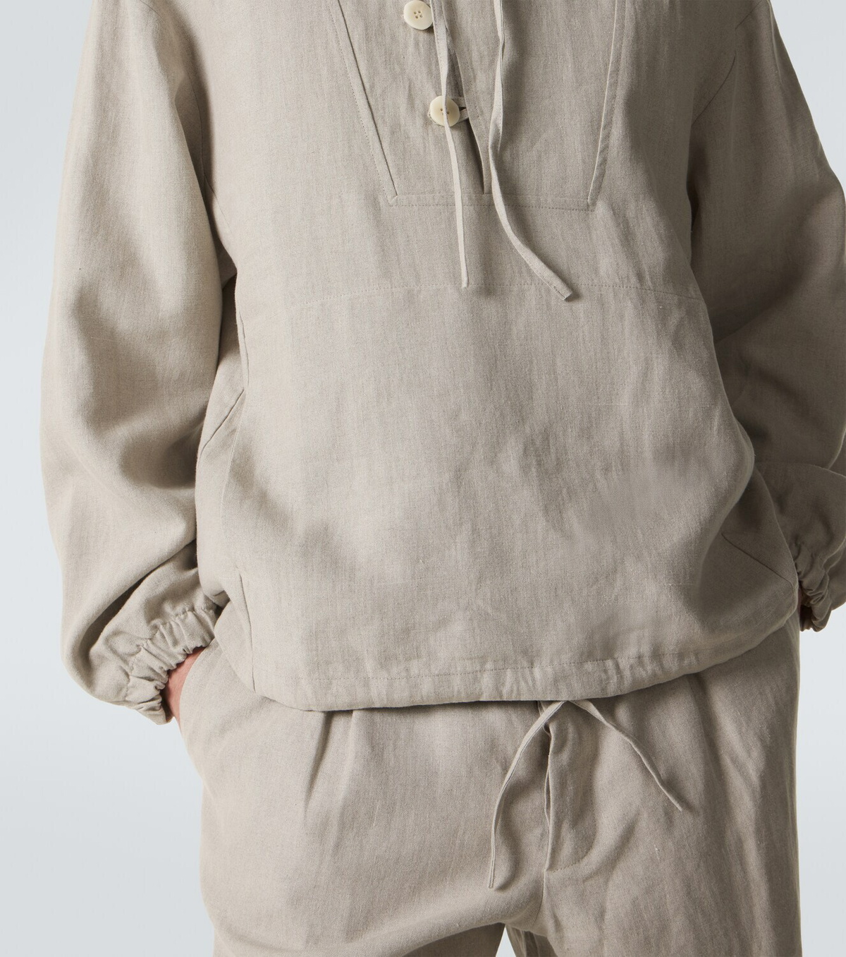 Stòffa Hooded linen jacket