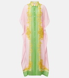 Versace Printed cotton and silk voile kaftan