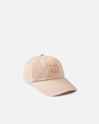 Pinko Cap With Logo Embroidery Dark Latte