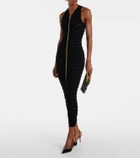 Balmain Knitted cutout midi dress