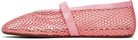 ALAÏA Pink Fishnet Ballerina Flats