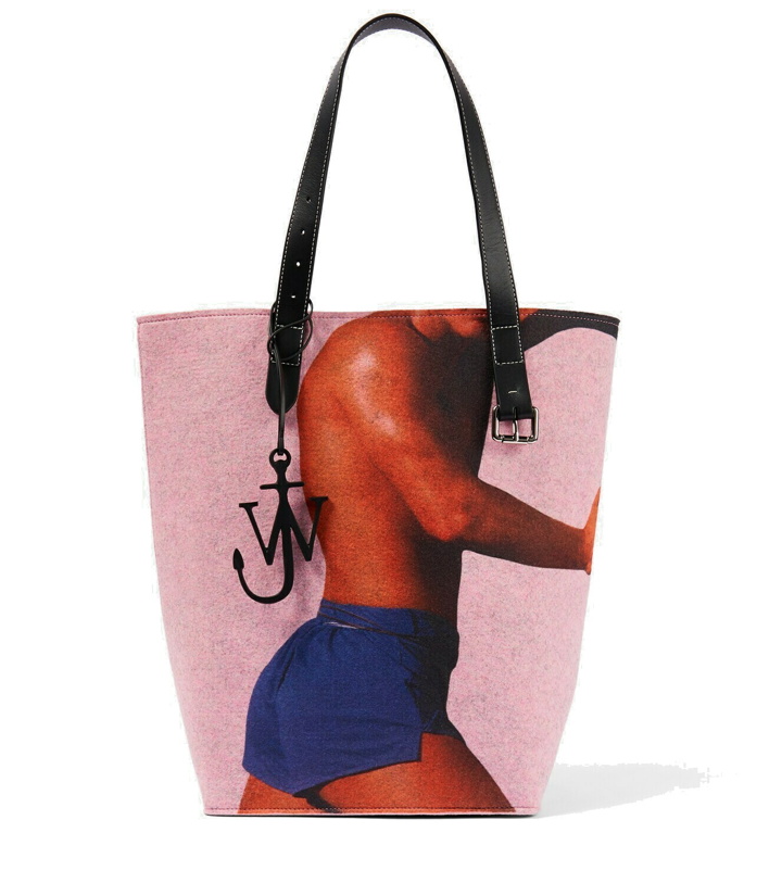 Photo: JW Anderson Printed leather-trimmed tote bag