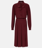 Gucci Pleated silk crêpe de chine midi dress