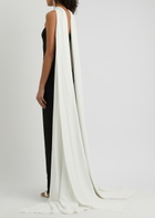 Solace London Ainhoa Scarf-effect Strapless Gown Black