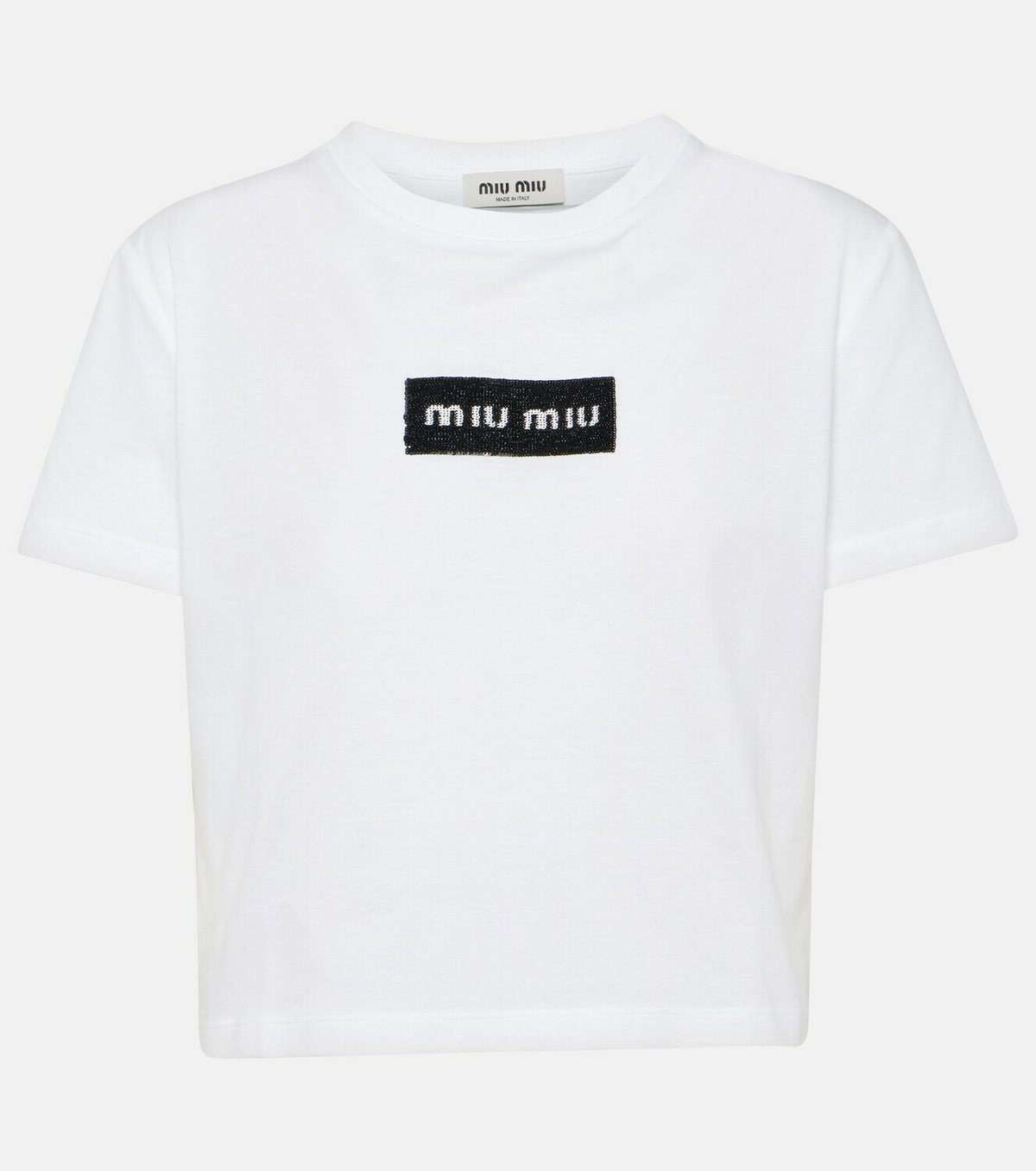 Miu Miu Logo cotton jersey T-shirt