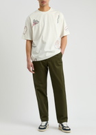 Wax London Milton Embroidered Cotton T-shirt Ecru