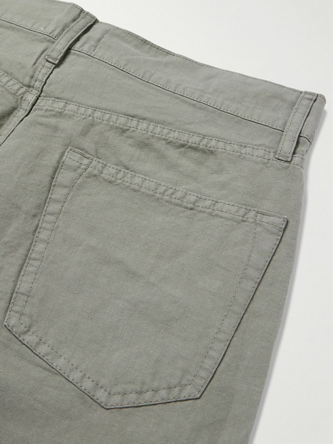 Sid Mashburn - Straight-Leg Hemp and Cotton-Blend Canvas Trousers - Green