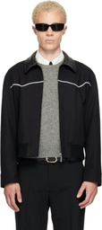 Ernest W. Baker Black Western Harrington Jacket