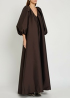 Bernadette George Stretch-taffeta Maxi Dress Dark Brown