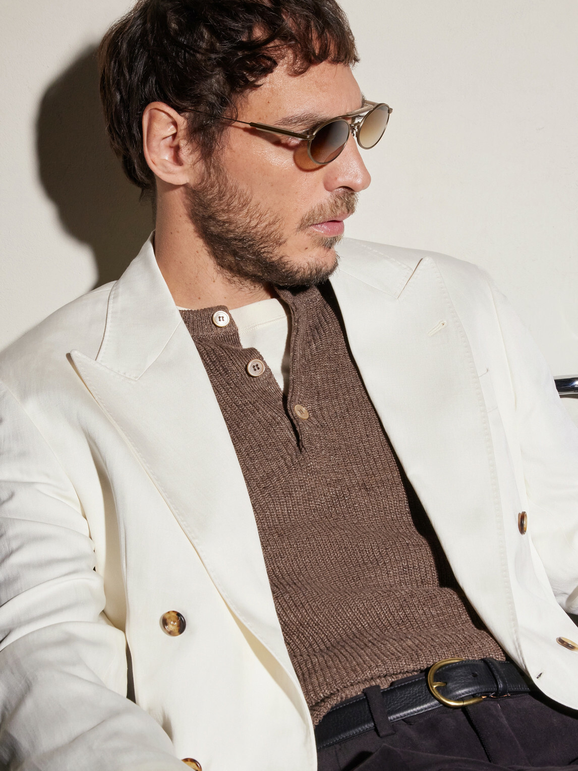 Brunello Cucinelli - Round-Frame Gold-Tone Sunglasses