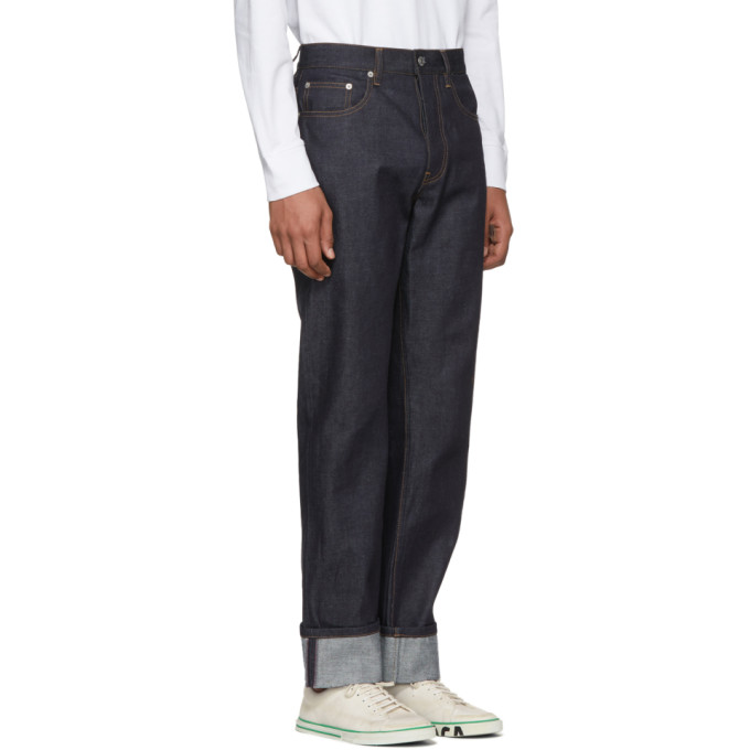 Helmut Lang Indigo Re-Edition Turn Up Raw Jeans Helmut Lang