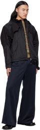 Toga Virilis Navy Polyester Track Pants