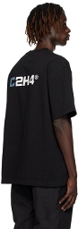 C2H4 Black Printed T-Shirt