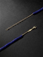 Jacquie Aiche - Prayer Box 14-Karat Gold Lapis Lazuli Beaded Necklace