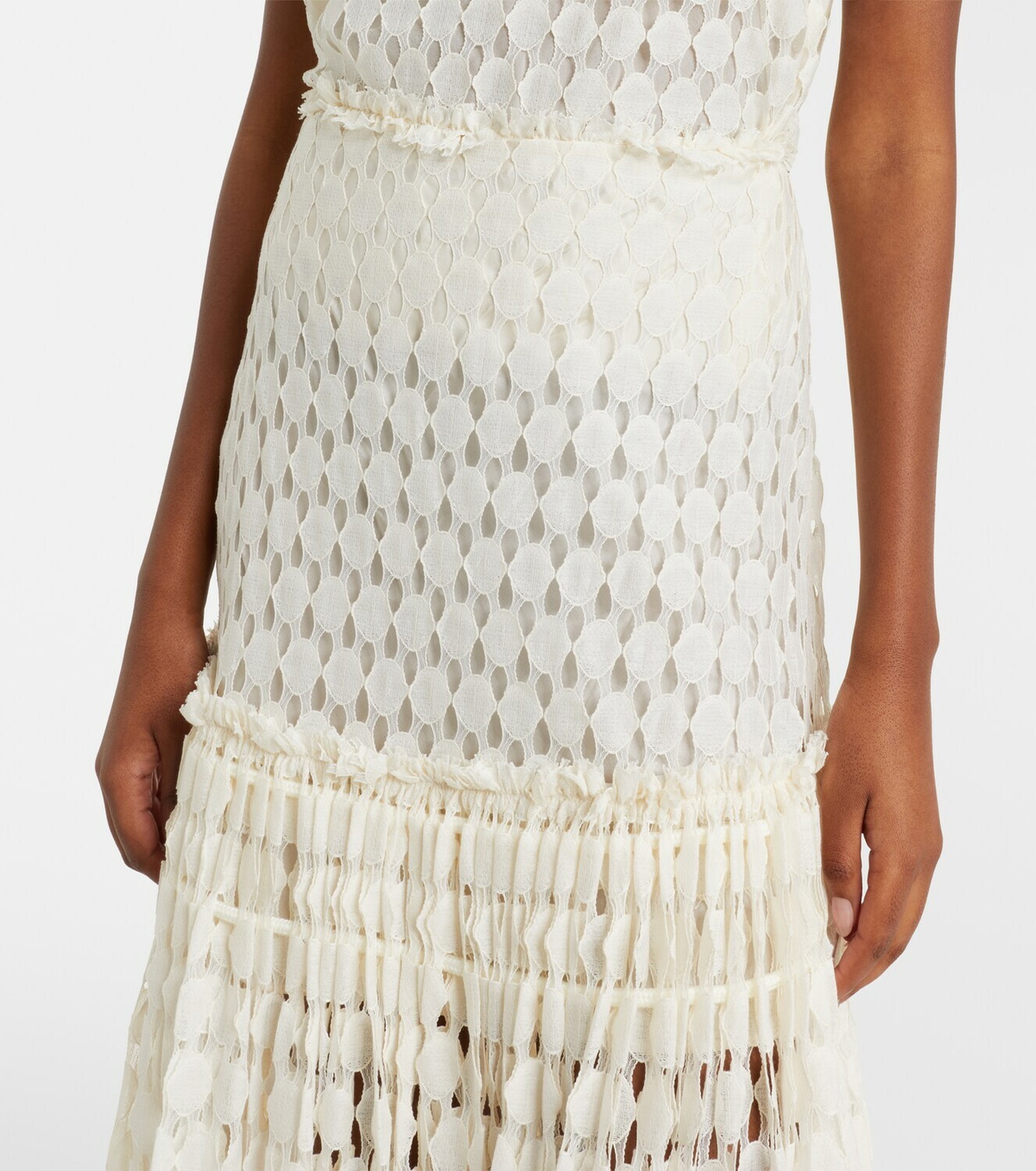 Ulla Johnson Aris cotton-blend lace maxi skirt