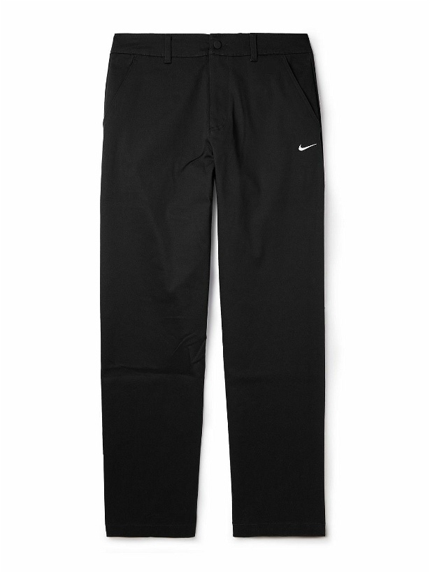 Photo: Nike - El Chino Straight-Leg Cotton-Blend Twill Trousers - Black