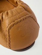 CELINE - Logo-Appliquéd Leather Loafers - Brown