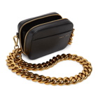 KARA Black and Gold XL Chain Camera Bag