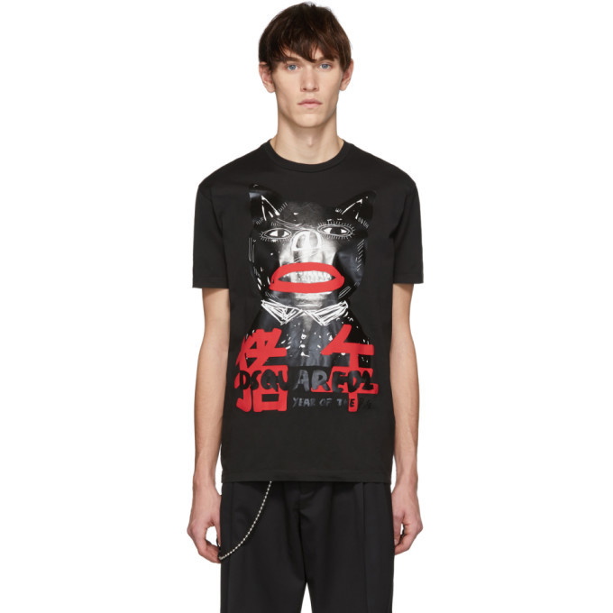 Photo: Dsquared2 Black Pig Cool Fit T-Shirt