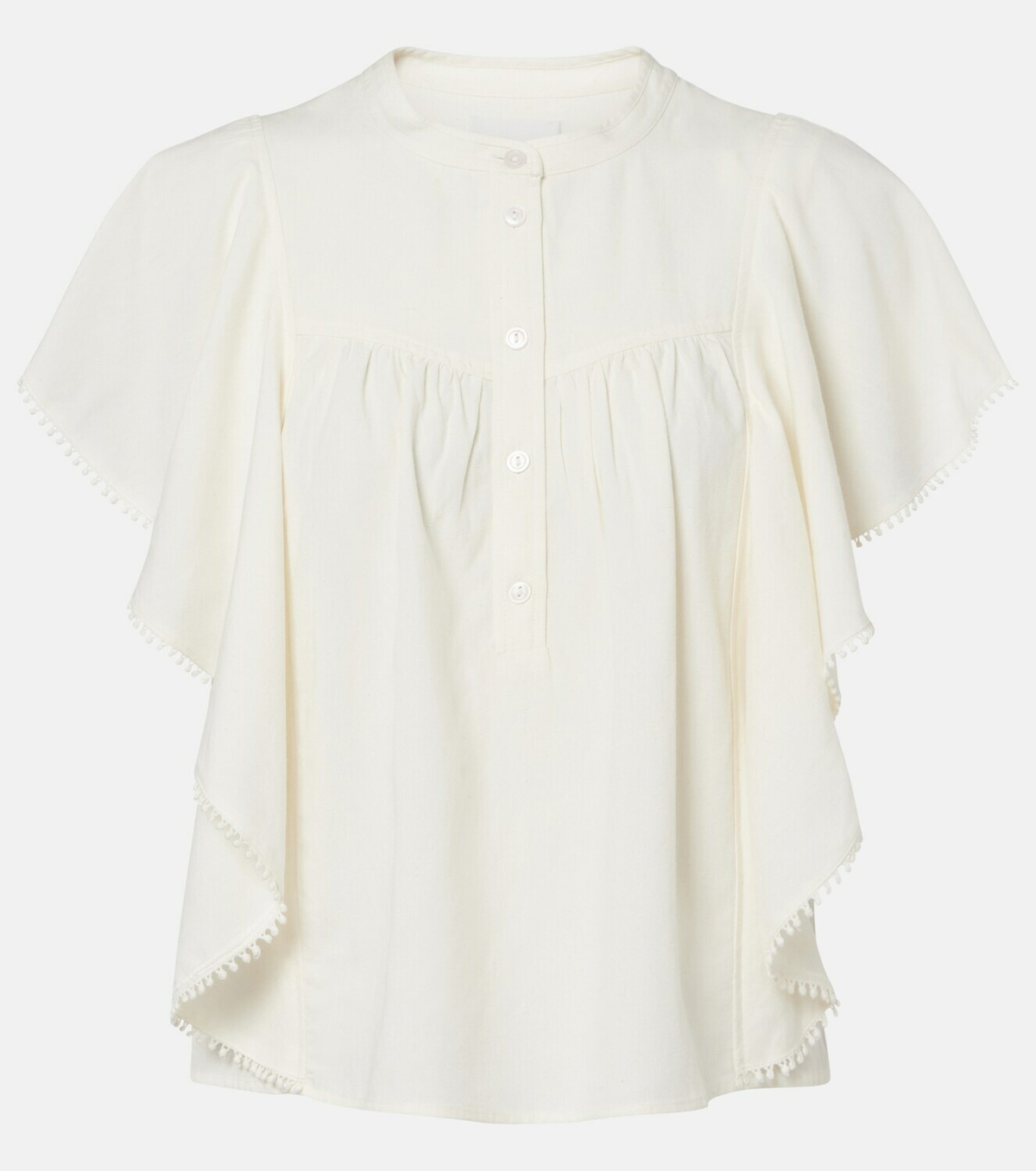 Marant Etoile Marlie ruffled crochet-trimmed blouse