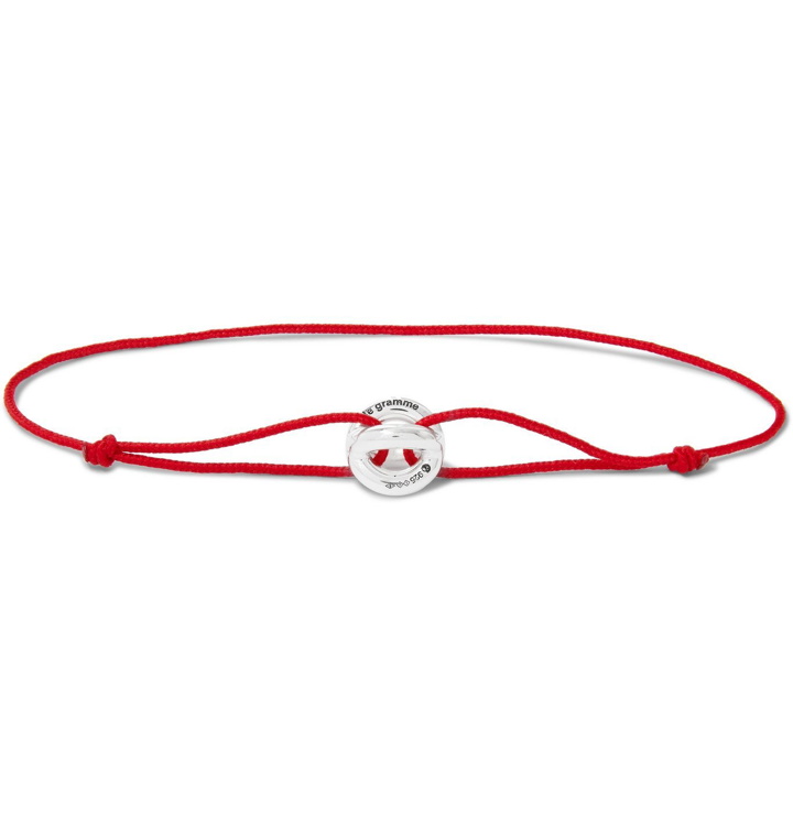 Photo: Le Gramme - Sterling Silver and Cord Bracelet - Red