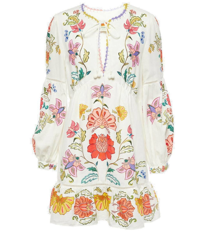 Photo: Farm Rio Floral Insects linen-blend minidress