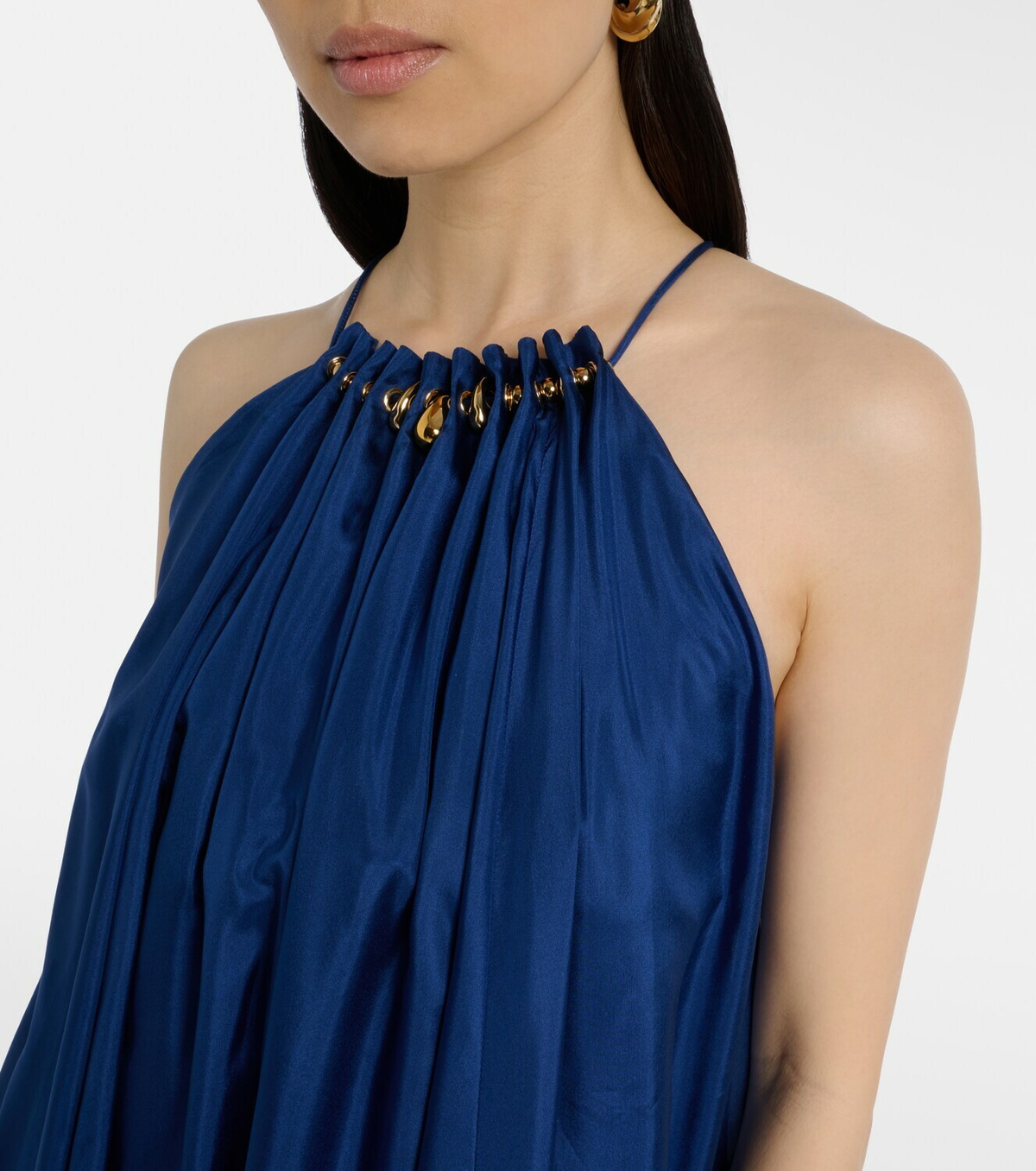 Zimmermann Aster beaded halterneck silk maxi dress