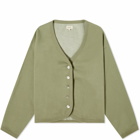 DONNI. Women's Eco Fleece Cardigan in Sage