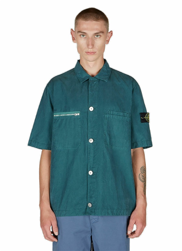 Photo: Stone Island - Compass Patch Shirt in Green