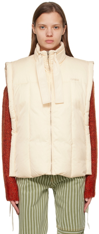 Photo: GANNI Off-White Oversized Puff Vest