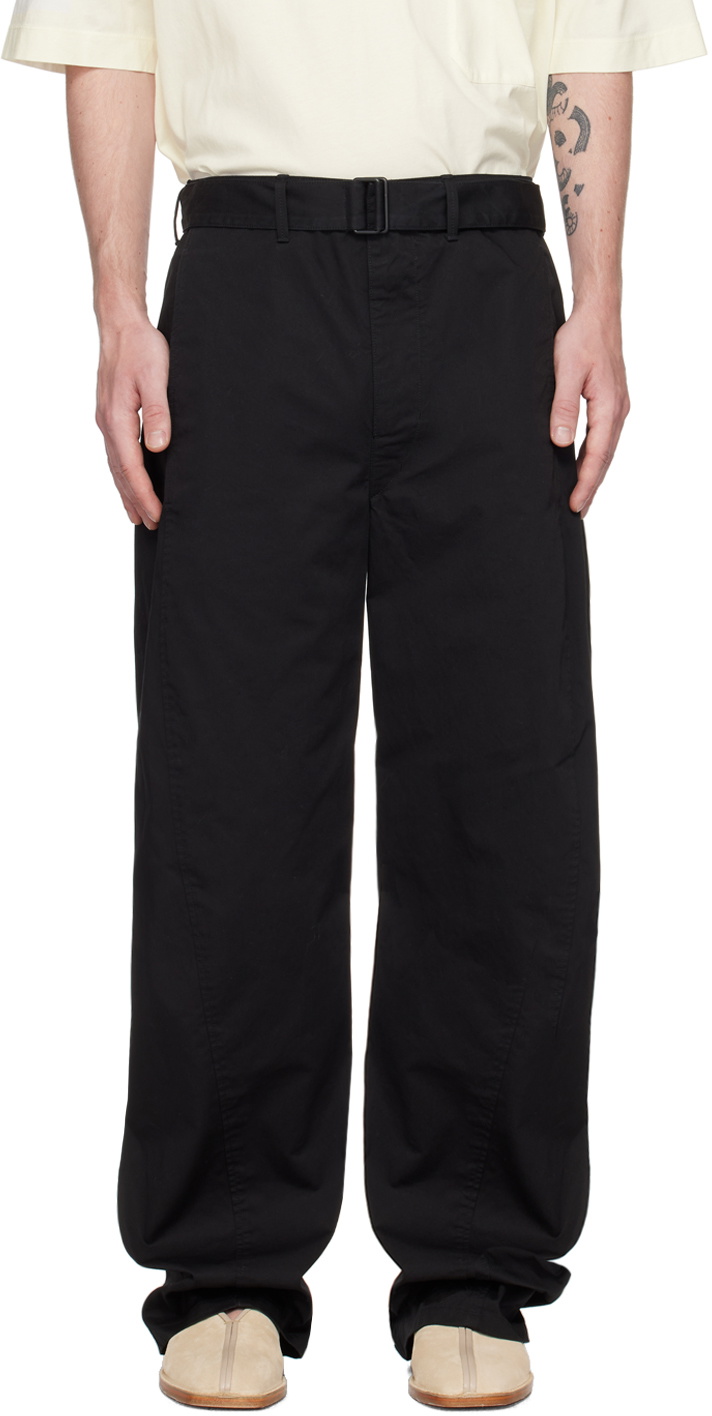 LEMAIRE Black Twisted Trousers Lemaire