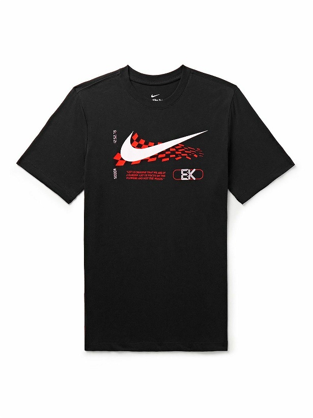 Photo: Nike Running - Eliud Kipchoge Logo-Print Dri-FIT Running T-Shirt - Black