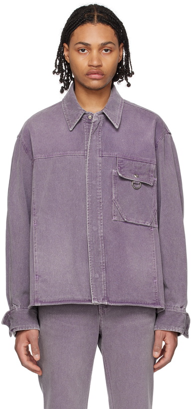 Photo: Solid Homme Purple Pocket Denim Shirt