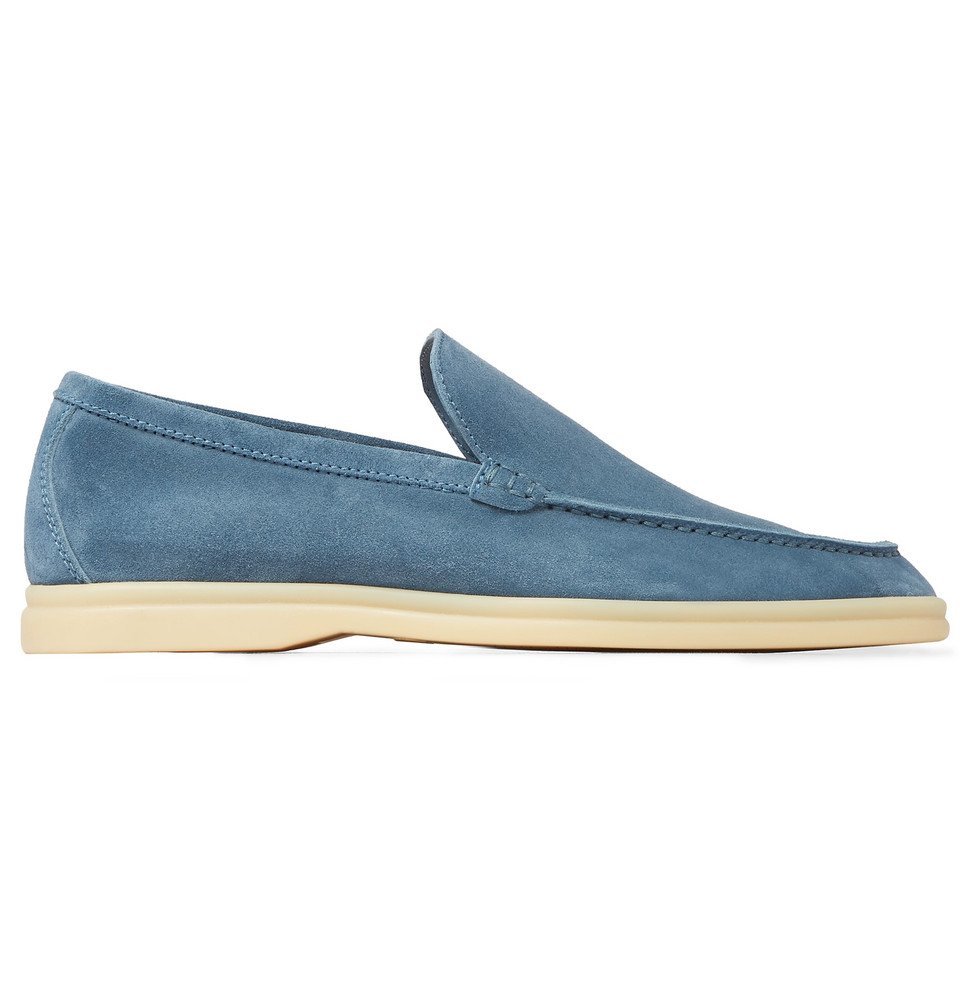 Loro Piana - Summer Walk Suede Loafers - Men - Blue Loro Piana