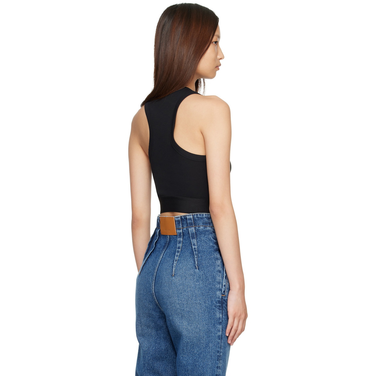 Givenchy Black Cropped Cotton Tank Top