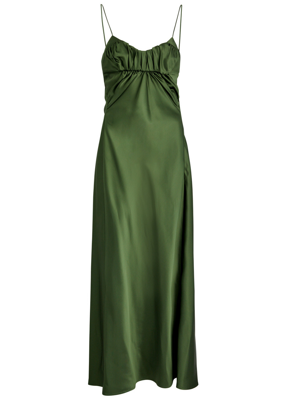 【関税&送料込】Jil Sander Green Viscose Dress Jil Sander Green Viscose Dress Elegant Stylish Comfortable