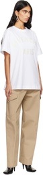 Givenchy White 'Givenchy Paris' Boxy Fit T-shirt