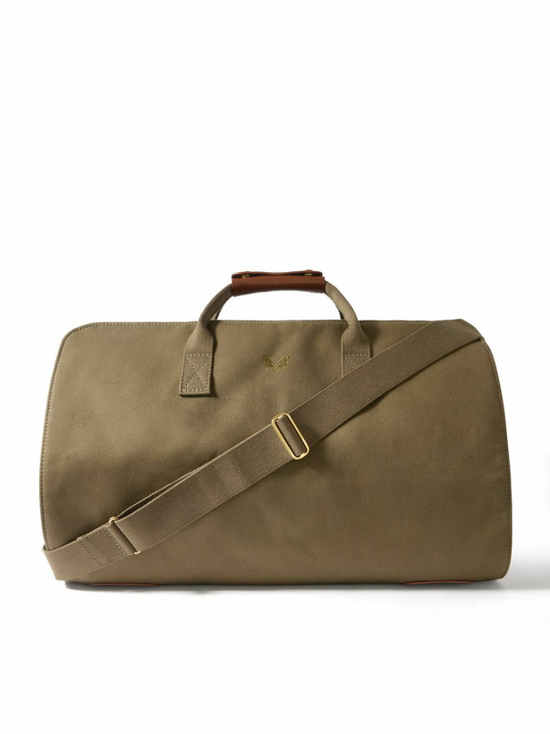 Photo: Bennett Winch - Leather-Trimmed Cotton-Canvas Suit Carrier and Holdall
