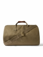 Bennett Winch - Leather-Trimmed Cotton-Canvas Suit Carrier and Holdall