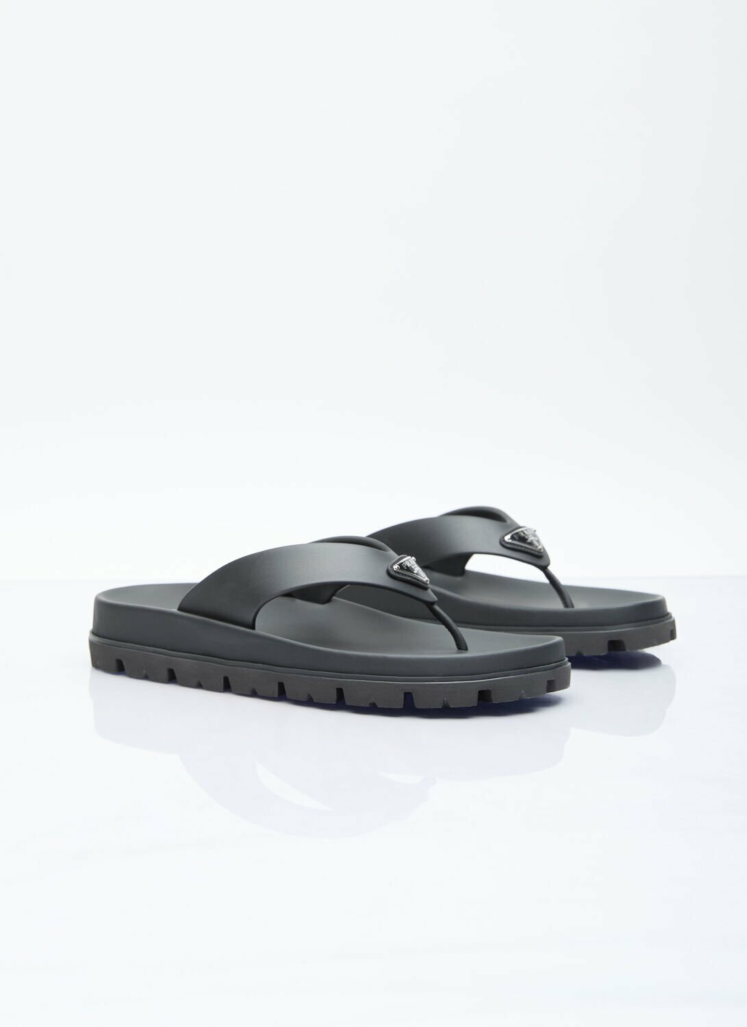 Prada Logo Plaque Slides