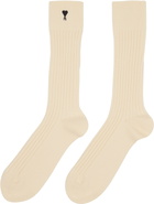 AMI Paris Three-Pack Multicolor Cotton Ami de Coeur Socks