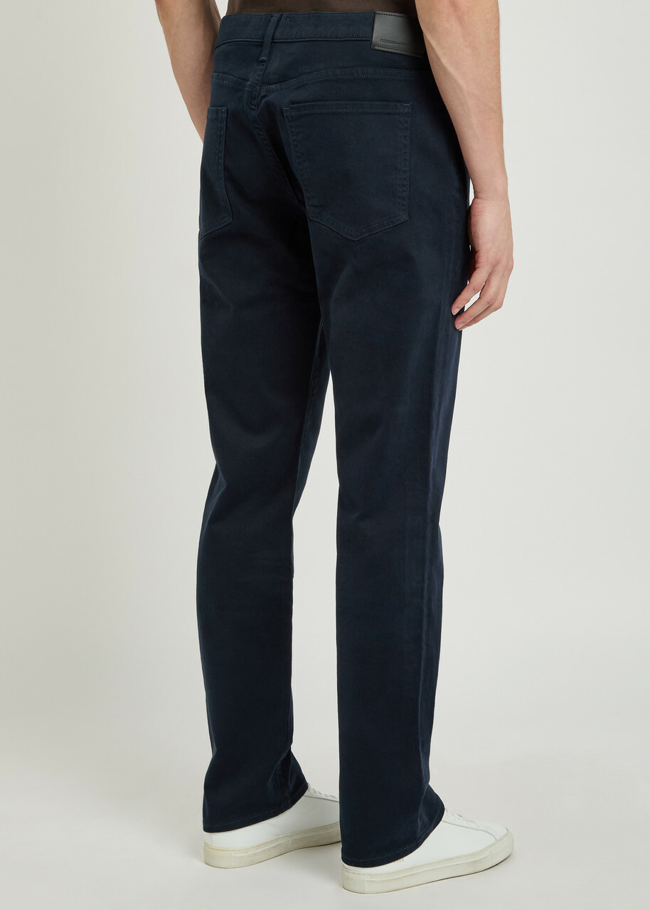 Citizens OF Humanity Elijah Straight-leg Stretch-twill Trousers Navy